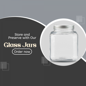 Premium Glass Storage Jar Advertisement Image For Twitter