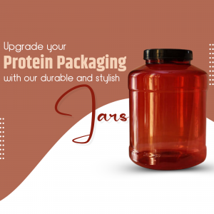Durable And Stylish Protein Supplement Jars Graphic For X
