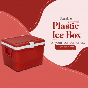 Durable Plastic Ice Box Promotional Graphic Artwork For LinkedIn