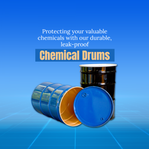 Durable Leak-Proof Chemical Drums For Industrial Use Advertisement For X