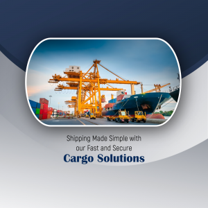 Fast And Secure Cargo Shipping Solutions Promotional Banner For LinkedIn