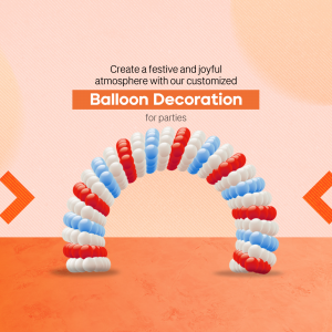 Customized Balloon Decoration Services For Parties Branding Post For Facebook