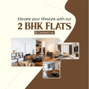 Elevate Your Lifestyle With Modern 2 BHK Flats Graphic For LinkedIn