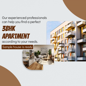 3BHK Apartment Real Estate Promotion Flyer For X