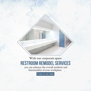 Corporate Restroom Remodel Services Promotional Banner For Google Business Profile