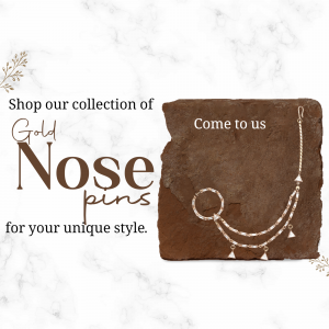 Exquisite Gold Nose Pin Collection Image For Telegram
