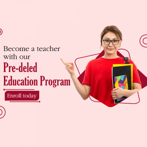 Pre-Deled Education Program Enrollment Artwork For Pinterest