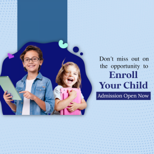 School Admission Enrollment Announcement Branding Post For X