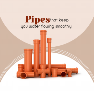 High-Quality Plumbing Pipes For Water Flow Business Poster For Twitter