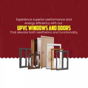 UPVC Windows And Doors Promotion Branding Post For Telegram