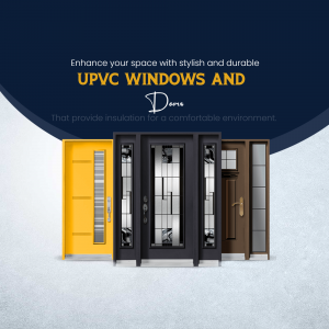 UPVC Windows And Doors Advertisement Graphic For LinkedIn