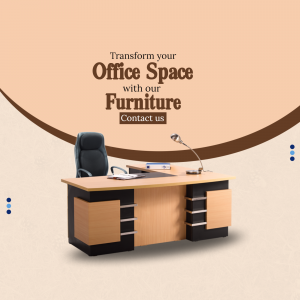 Modern Office Desk Advertisement Marketing Image For WhatsApp