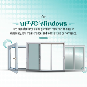 Premium UPVC Windows For Durable Home Improvement Business Poster For Instagram