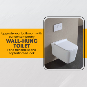 Modern Wall-Hung Toilet Design Graphic For Instagram