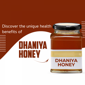 Dhaniya Honey Product Promotional Banner Template For Facebook