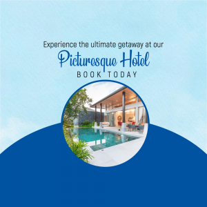 Picturesque Hotel Getaway Promotion Graphic For Instagram