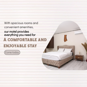 Comfortable Motel Stay Promotion Marketing Image For Twitter
