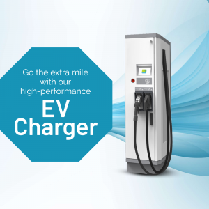 High-Performance EV Charging Station Flyer For Threads