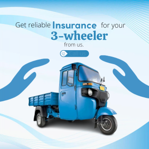 3-Wheeler Insurance Promotional Graphic Poster For Facebook