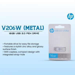 HP V206W 16GB Metal USB 2.0 Pen Drive Banner For Facebook
