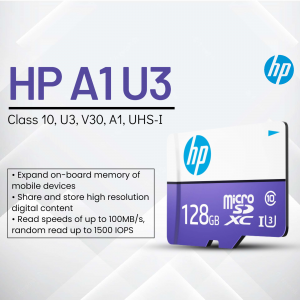 HP 128GB MicroSD Memory Card Marketing Image For Pinterest