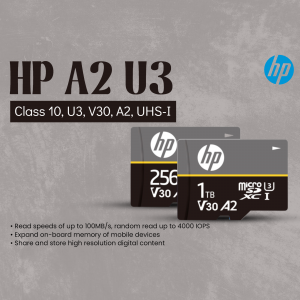 HP High-Performance MicroSD Cards Promotional Banner For X