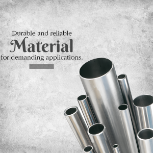 Industrial Steel Pipes Advertisement Template For Threads