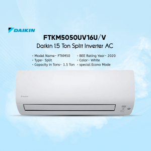 Daikin 1.5 Ton Split Inverter AC FTKM5050UV16U/V Promotional Banner For X
