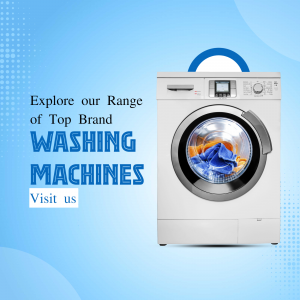 Top Brand Washing Machines Promotion Branding Post For WhatsApp