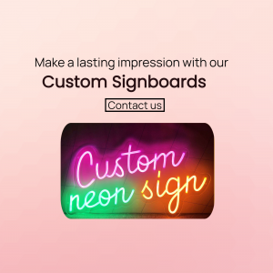 Custom Neon Signage Services Artwork For LinkedIn
