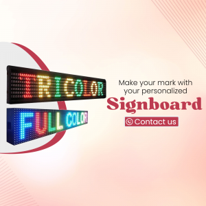 Custom LED Signboard Advertisement Artwork For Twitter