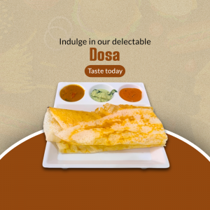 Delectable South Indian Dosa Platter Template For Telegram