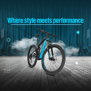 Modern Mountain Bike Promotion Design For LinkedIn