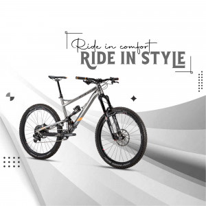 Ride In Comfort And Style Mountain Bike Advertisement Social Media Post For Facebook
