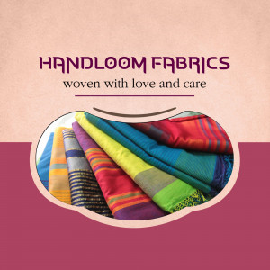 Handloom Fabrics Advertisement Graphic For Pinterest