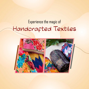 Experience The Magic Of Handcrafted Textiles Promotional Banner For Telegram