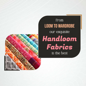 Exquisite Handloom Fabrics Collection Artwork For Facebook