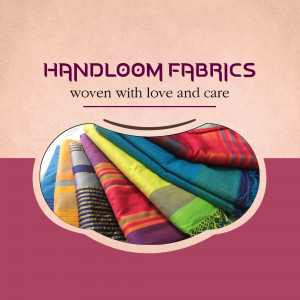 Handloom Fabrics Advertisement Graphic For Facebook