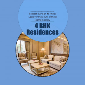 Modern 4 BHK Luxury Residence Business Poster For Facebook