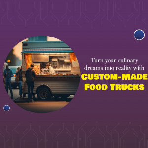Custom Made Food Trucks Business Poster For Threads