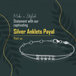 Elegant Silver Star Anklet Payal Artwork For Twitter
