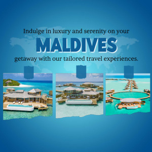 Maldives Luxury Travel Packages Business Poster For LinkedIn