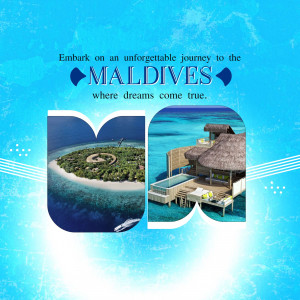 Maldives Luxury Travel Promotion Flyer For Telegram