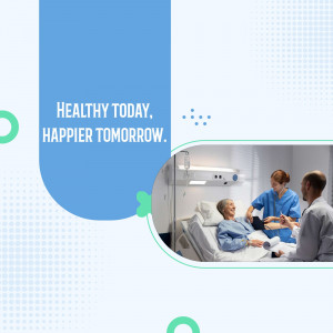 Healthy Today Happier Tomorrow Medical Care Business Poster For Instagram