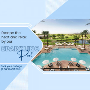 Luxury Resort Swimming Pool Advertisement Marketing Image For Facebook