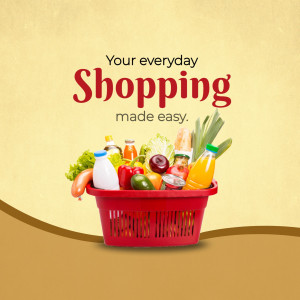Everyday Grocery Shopping Made Easy Business Poster For LinkedIn