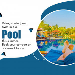 Summer Resort Pool Promotion Advertisement For Twitter