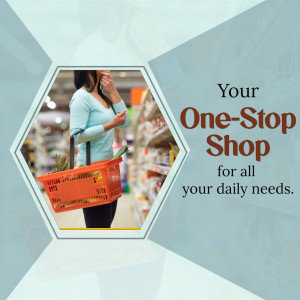 Your One-Stop Shop Supermarket Promotion Graphic For Twitter