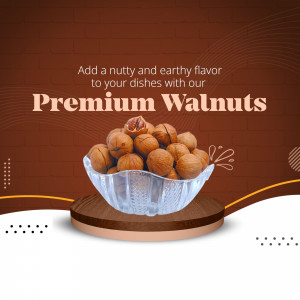 Premium Walnuts Marketing Post Flyer For Threads