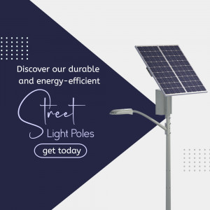 Solar Powered Street Light Pole Graphic For Pinterest
